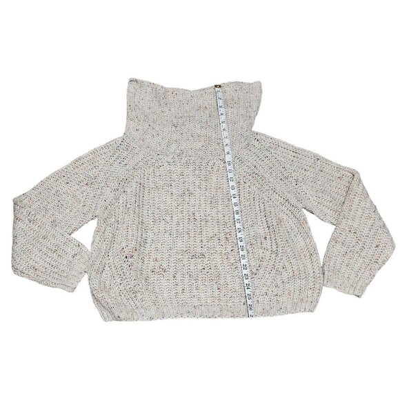 moon and madison chunky cowl neck multicolor confetti long sleeve knit sweater S - Picture 6 of 8